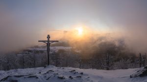 Zimní výstup na Klíč a cesta do Krásné Lípy
